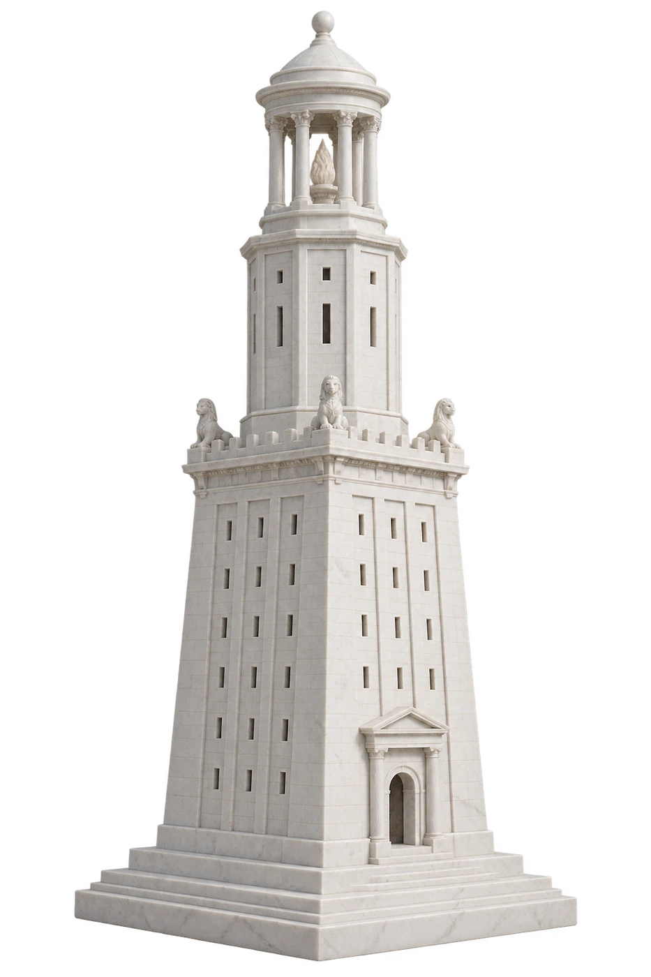 White marble sculpture of The Pharos